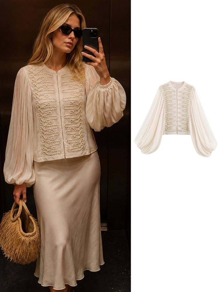 Crop Top Crochet - HH Women Spring Summer Chiffon Cropped