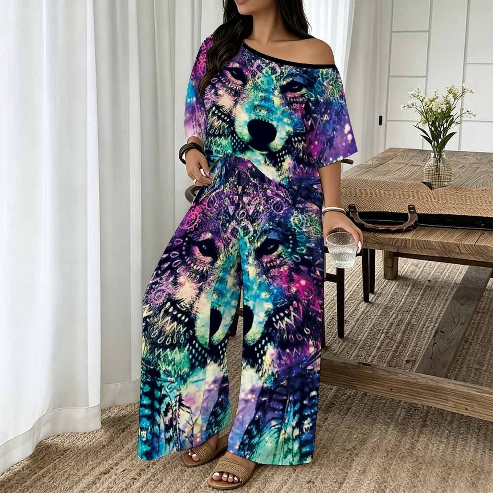 Blouse Off Shoulder - Plus Size Women Spring/summer Fashion Print