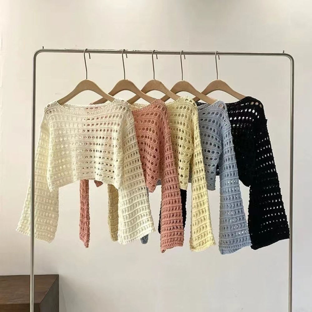 Women Summer Knitted Sweater F - огляд і ціна Crop Top Crochet