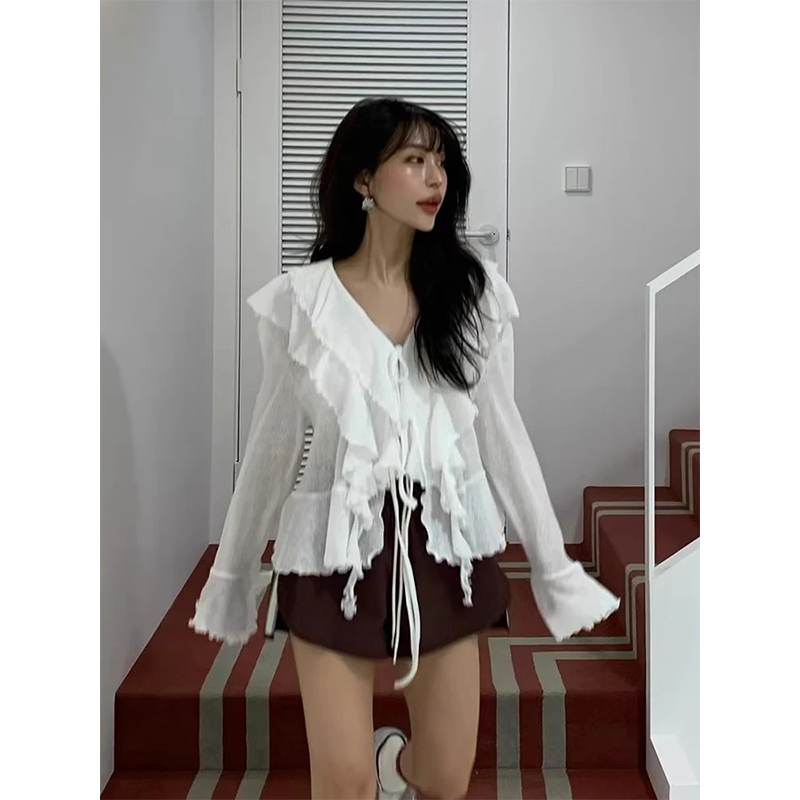 MEXZT Cropped White Shirts Wom - огляд і ціна Crop Top Crochet