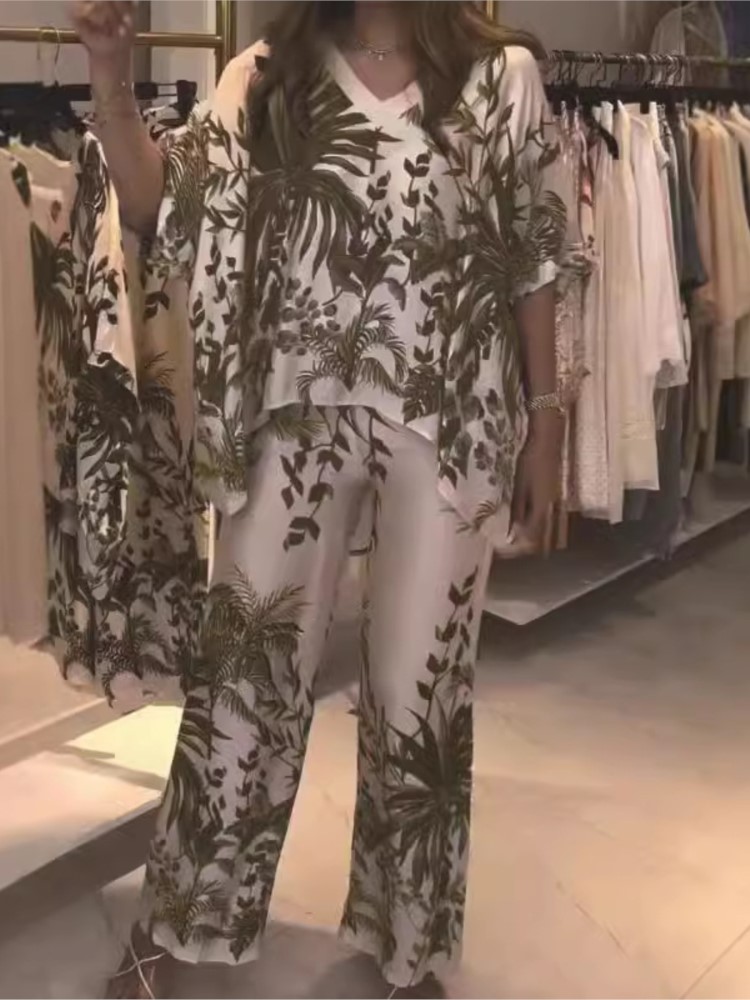 Elegant Two Piece Office Suit  - огляд і ціна Romper Floral Print