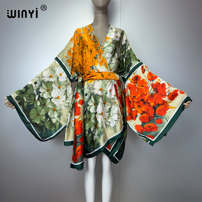 WINYI summer kimonosilk feelin - огляд і ціна Cover Up Kaftan