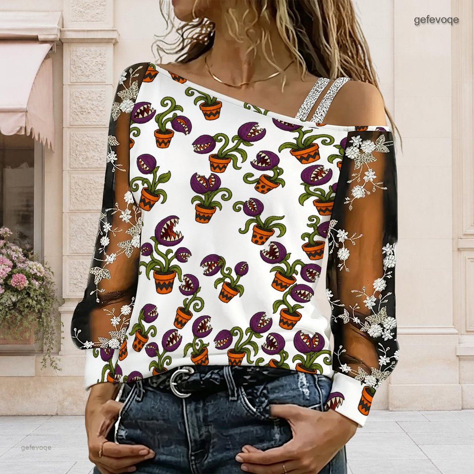 Women Asymmetric Off Shoulder  - огляд і ціна Blouse Off Shoulder